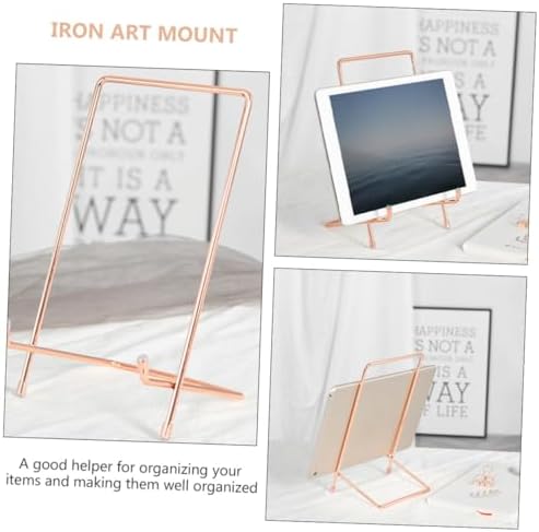 1pc Iron Display Stand for Tablets Artwork Minimalist Metal Holder for Home and Office Use