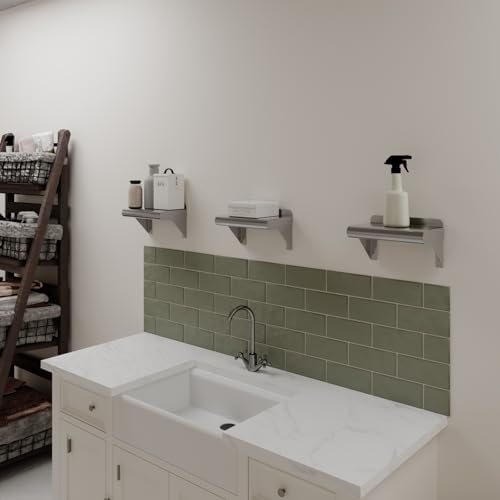 AmGood 6x10 Inch Stainless Steel Wall Shelf NSF Certified