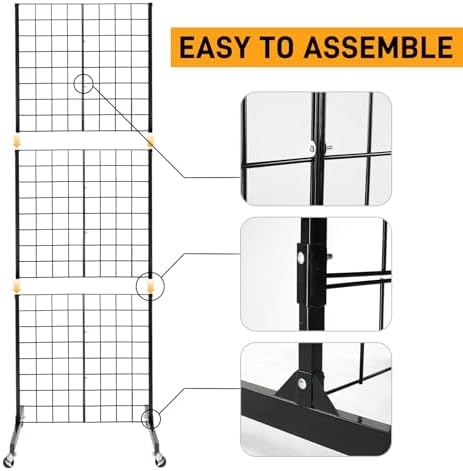 Bonnlo 2 x 6 Detachable Gridwall for Easy Transport