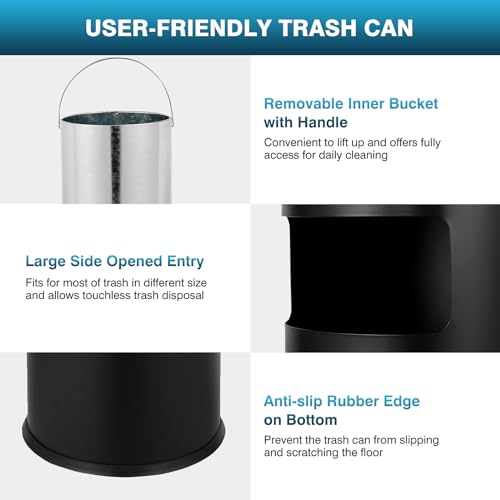 IRONWALLS Outdoor Indoor Trash Can with Lid