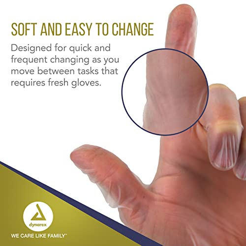 Dynarex Safe-Touch Vinyl Exam Gloves X-Large 1 Case