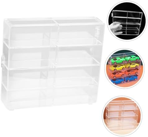 COHEALI 2Pcs Miniature Display Case Stand for Model Cars and Collectibles