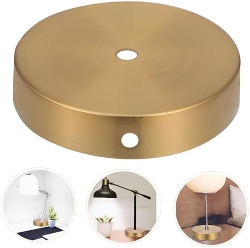 Amosfun Round Iron Table Lamp Base Universal Stand for Home Decor