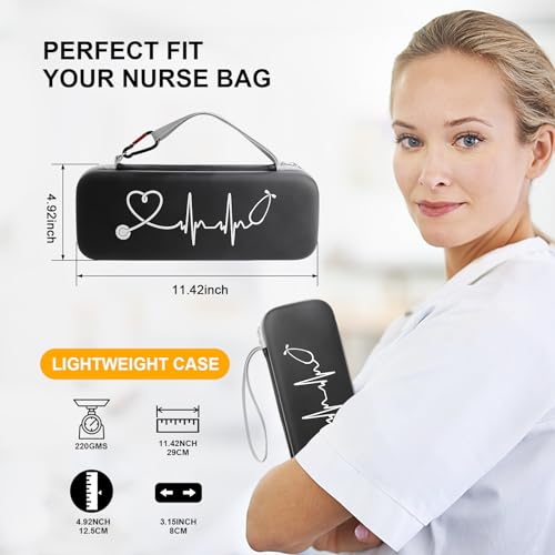 Opoway Stethoscope Carrying Case PU Black