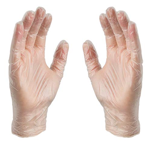 AMMEX Clear Vinyl Medical Gloves 3 Mil Case of 1000
