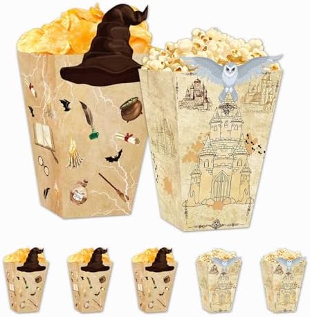 Zliisang Magic Party Popcorn Boxes 20pc Birthday Treat Containers