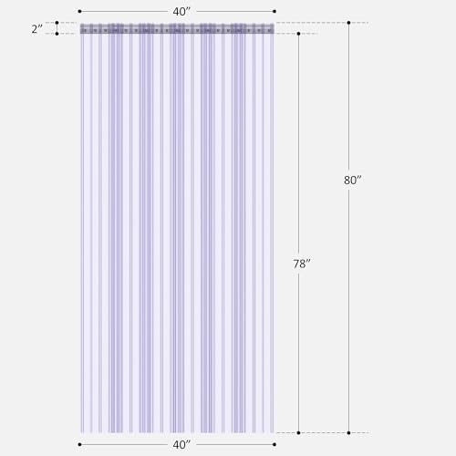Awoco Aleco 40 W x 80 H Strip Curtain Door Kit