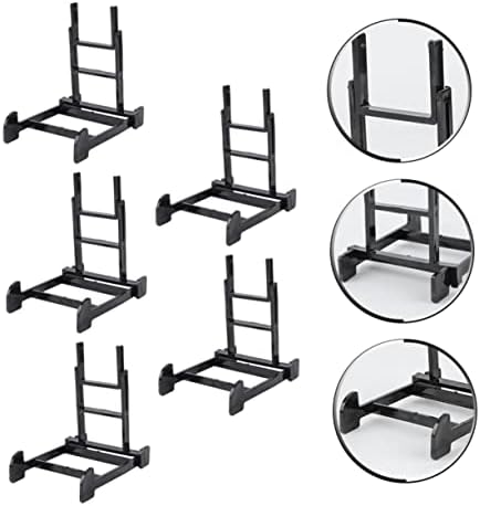 PRETYZOOM 5pcs Plastic Plate Display Stand Easel