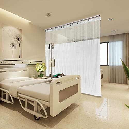 Macochico White Privacy Curtain for Medical Use 5ft x 8ft