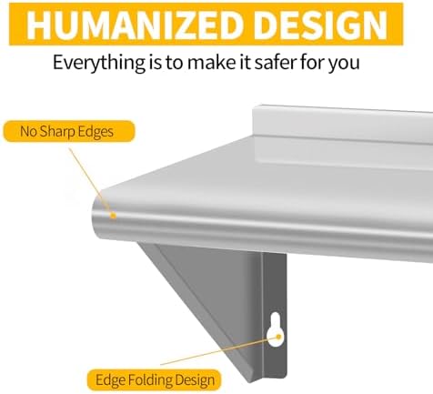 Stainless Steel Wall Mounted Shelves 2PACKS