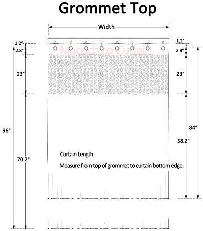 Macochico White Privacy Curtain for Medical Use 5ft x 8ft