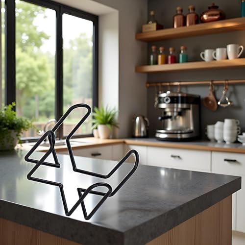 Black Iron Coaster Holder Metal Storage Rack
