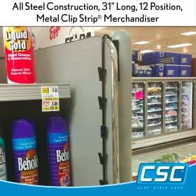 Clip Strip 1 Pack Heavy Duty Display Racks 31 Inch Black