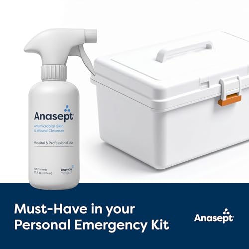 Anasept Skin and Wound Cleanser 12 oz Bottle with Finger Sprayer