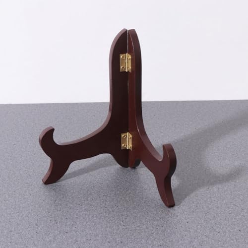 2pcs Adjustable Wooden Plate Display Stand for Home and Office Use