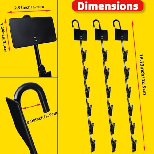 Hanging Merchandise Strips with Hooks for Retail Displays