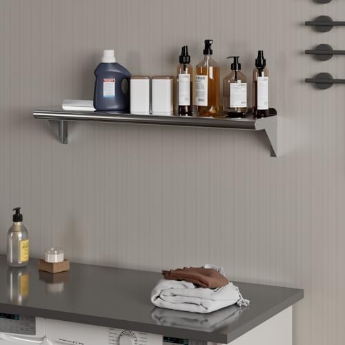 AmGood 8 In x 36 In Stainless Steel Wall Shelf