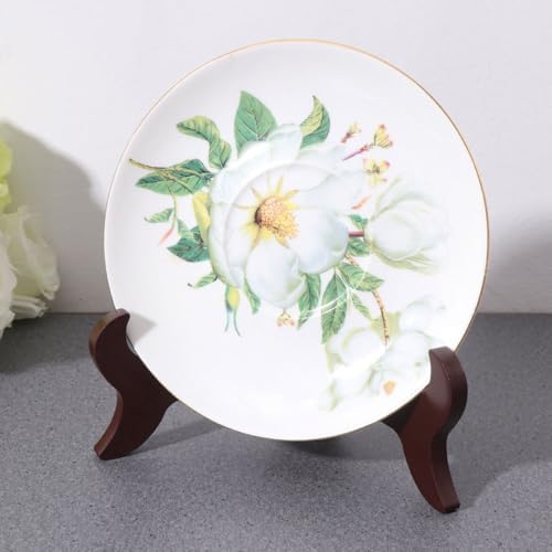 2pcs Adjustable Wooden Plate Display Stand for Home and Office Use