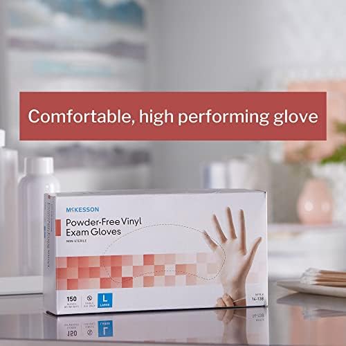 McKesson Vinyl Exam Gloves Large 1500 Total