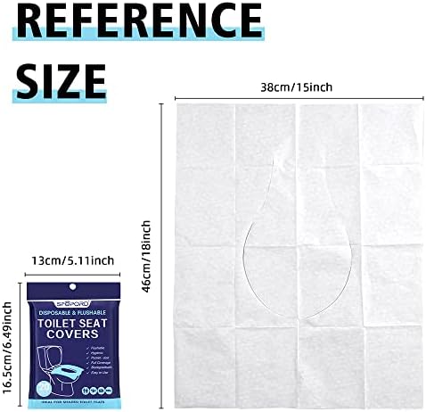 XL 100PCS Toilet Seat Covers - Flushable Disposable Travel Essentials