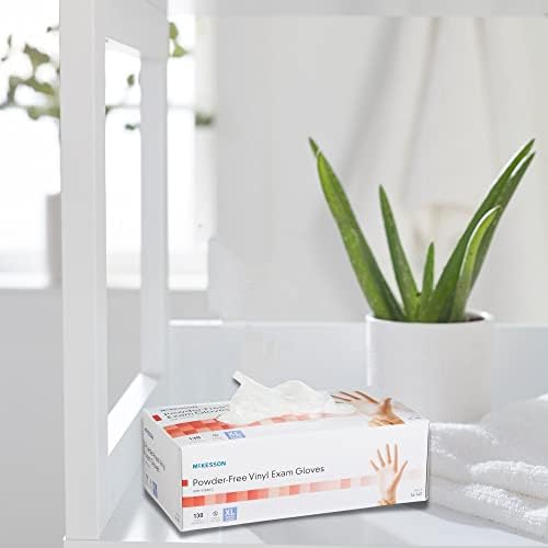 McKesson Vinyl Exam Gloves XL 130 Count 1 Box