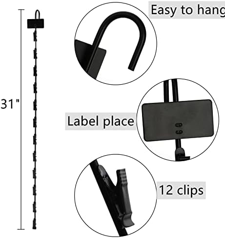Dicunoy 4 Pack Display Racks with Hooks and Clips