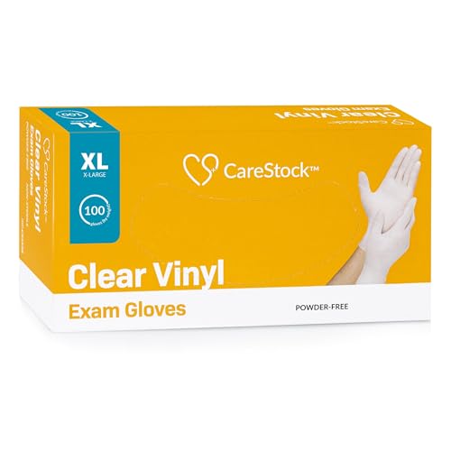 Clear Vinyl Exam Gloves 100 Count X-Large