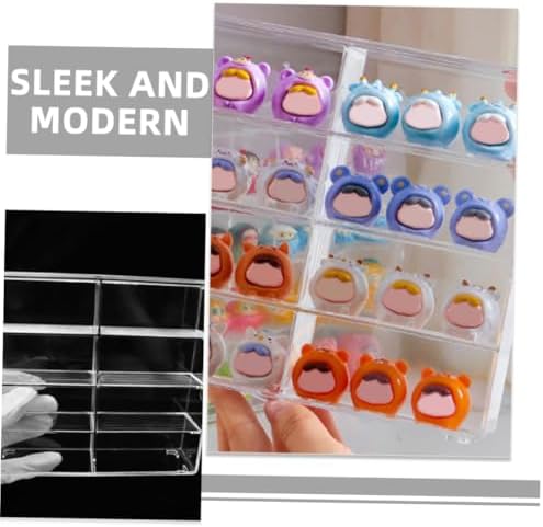 COHEALI 2Pcs Miniature Display Case Stand for Model Cars and Collectibles