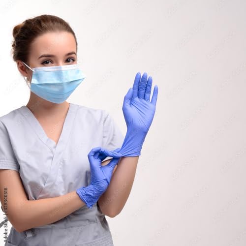 TRICARE MEDICAL Nitrile Exam Gloves 43 Mil Deep Blue