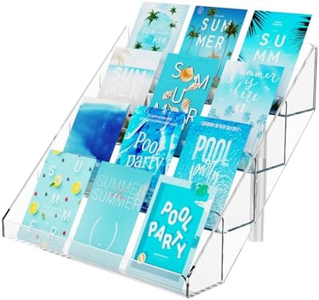 PecMuikee 4-Tier Acrylic Display Stand for Vendors