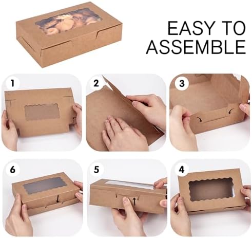 VGOODALL 20PCS Cupcake Boxes with Window