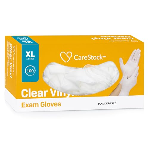 Clear Vinyl Exam Gloves 100 Count X-Large