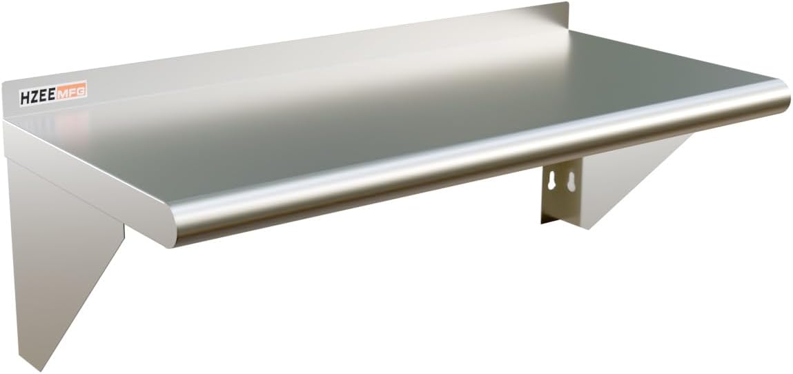 Stainless Steel Wall Mounted Shelf 14x30 Inches