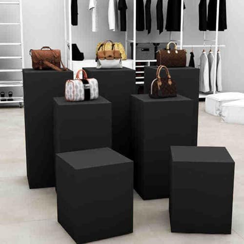 Cube Display Pedestal Stand Square Base Lift Table for Commercial Home Use