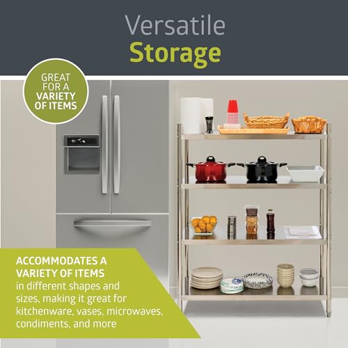 Pearington 4-Tier Stainless Steel Storage Shelf