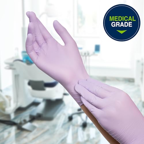HALYARD Lavender Nitrile Exam Gloves 31 Mil Box of 250