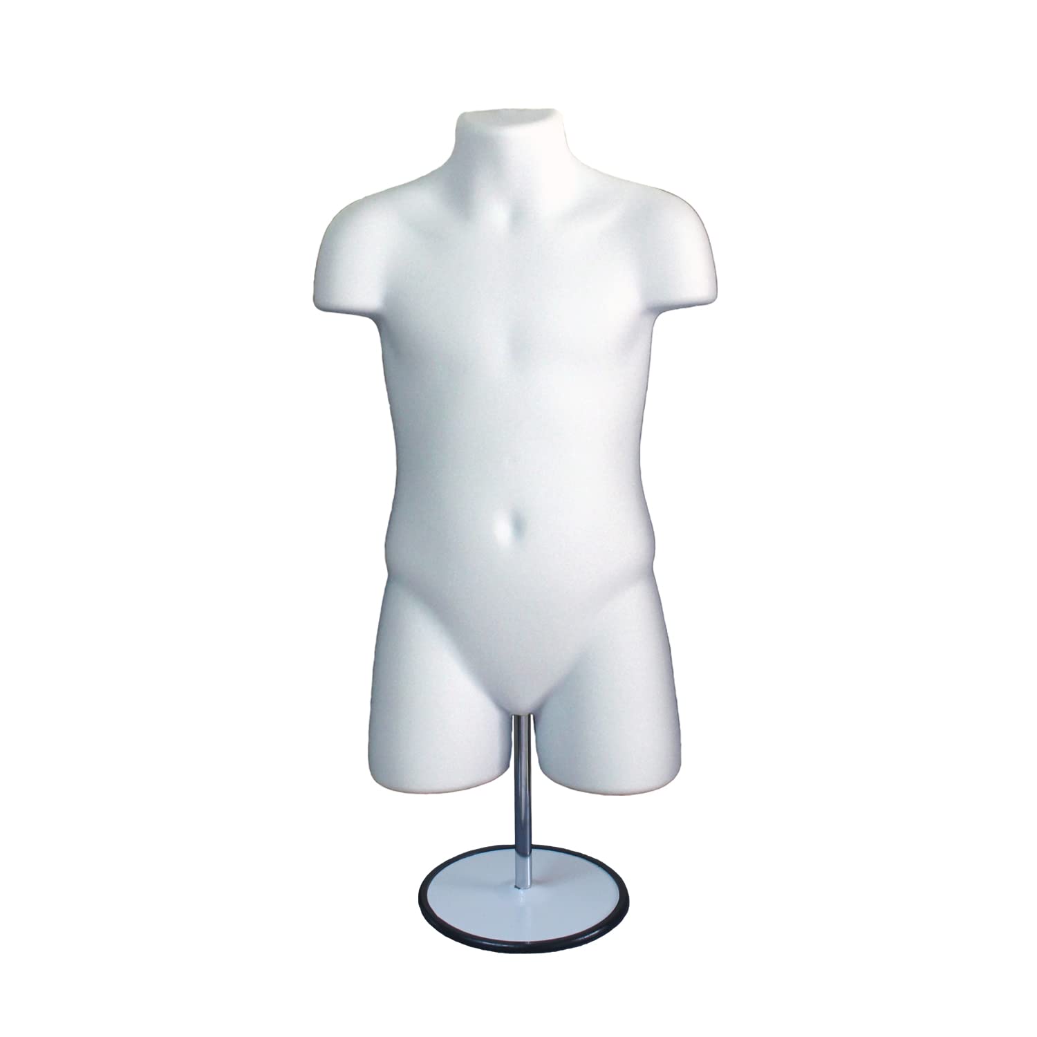 DisplayTown Child Mannequin Torso with Metal Stand for Tshirt Display