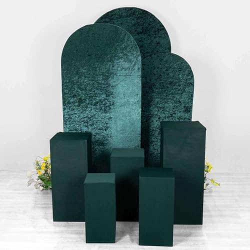 Efavormart Set of 5 Hunter Emerald Green Spandex Display Box Covers