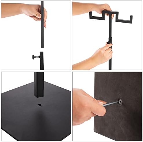 Polmart Countertop Adjustable Double Hanger Display Stand - Black