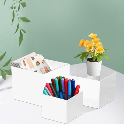 6-Pack Acrylic Display Risers for Desserts and Collectibles