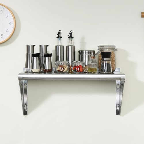 VEVOR 12 In x 36 In Stainless Steel Wall Shelf