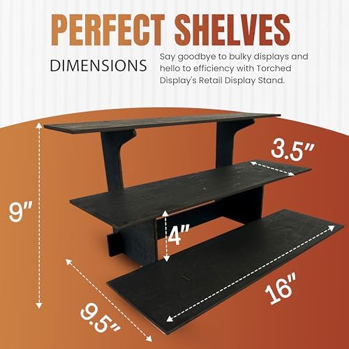 3-Tier Straight Retail Display Stand with Shelves