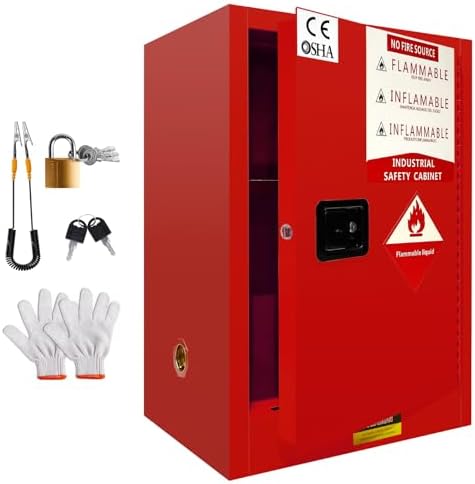 24 Gallon Flammable Cabinet Red 35H x 23W x 182D