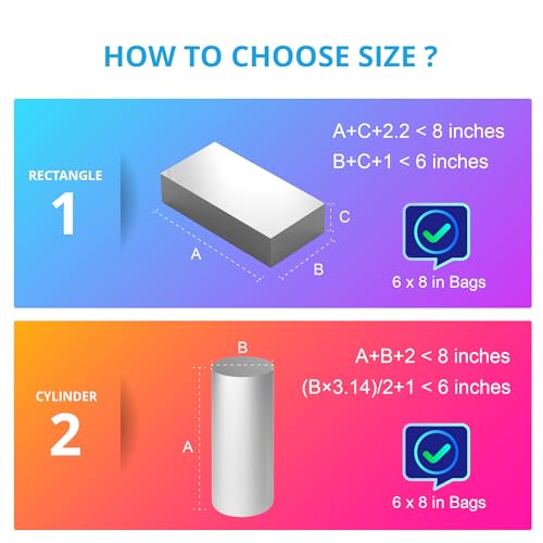 CANWUPON Shrink Wrap Bags 100Pcs 6x8 Inches Clear PVC Heat Seal for Soap Sleeve Packaging