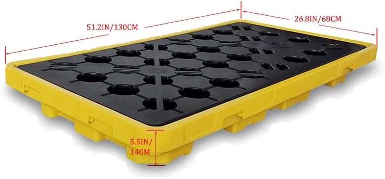 Oil Spill Platform with Display Pedestal Yellow 1 Piece 512 x 268 x 55 in