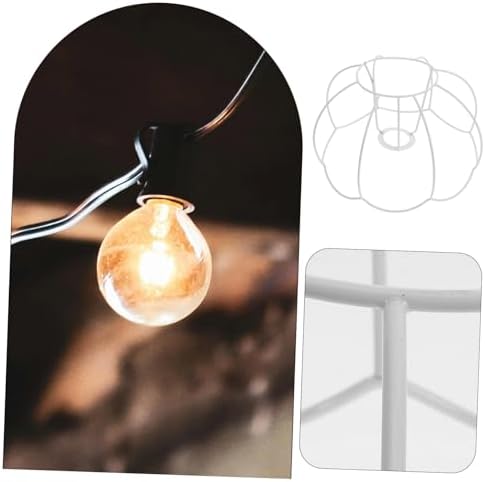 PRETYZOOM DIY Metal Lampshade Frame for Table and Floor Lamps with Vintage Crystal Design