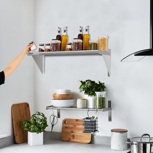HARDURA 18 x 36 Stainless Steel Wall Shelf 340lb