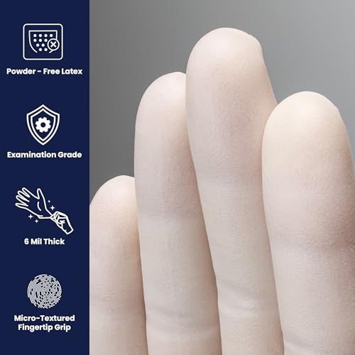Adenna GOLD Disposable Latex Gloves 6 Mil Pack of 100