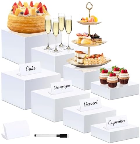 Fantasyon Buffet Risers 8 Acrylic Cube Display Stands
