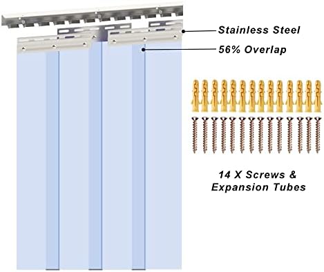 VIZ-PRO 16PCS PVC Door Curtain Strip for Entry Doors